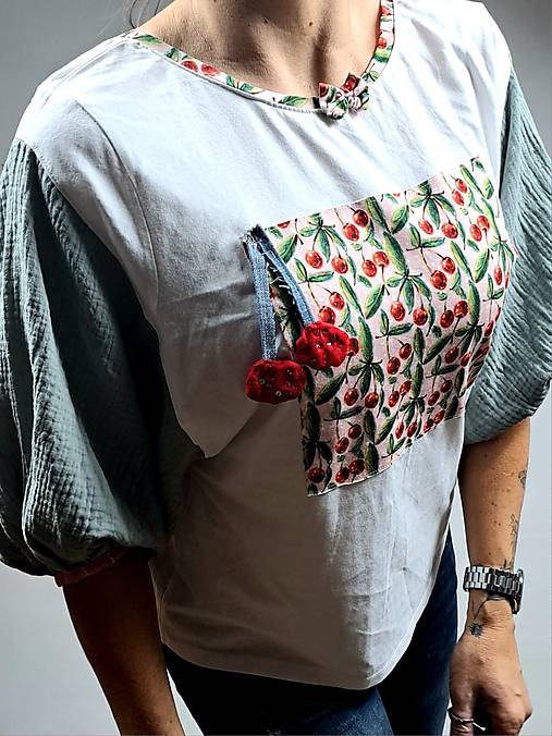 Tričko 🍒 a balónové rukávy