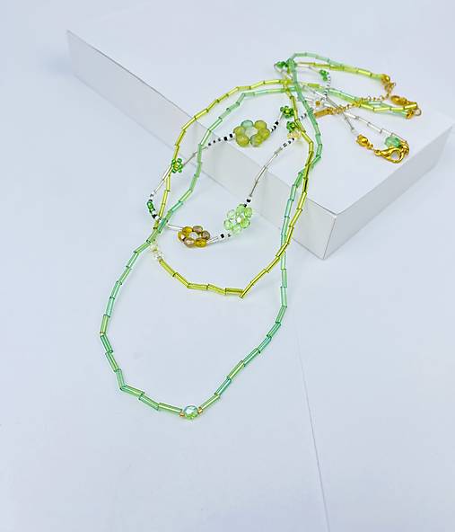 Korálkový náhrdelník zelený