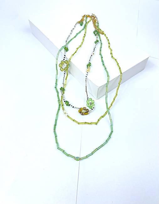 Korálkový náhrdelník zelený