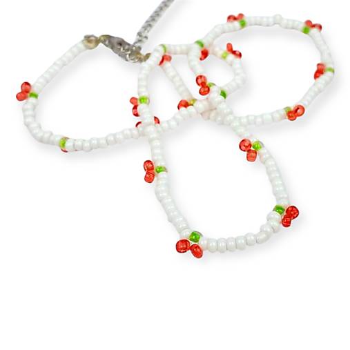 Náhrdelník  korálkový třešně