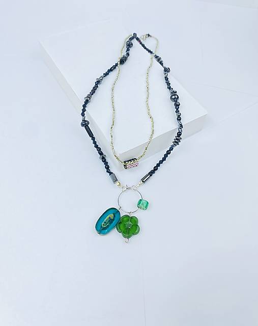 Náhrdelník korálky 2ks