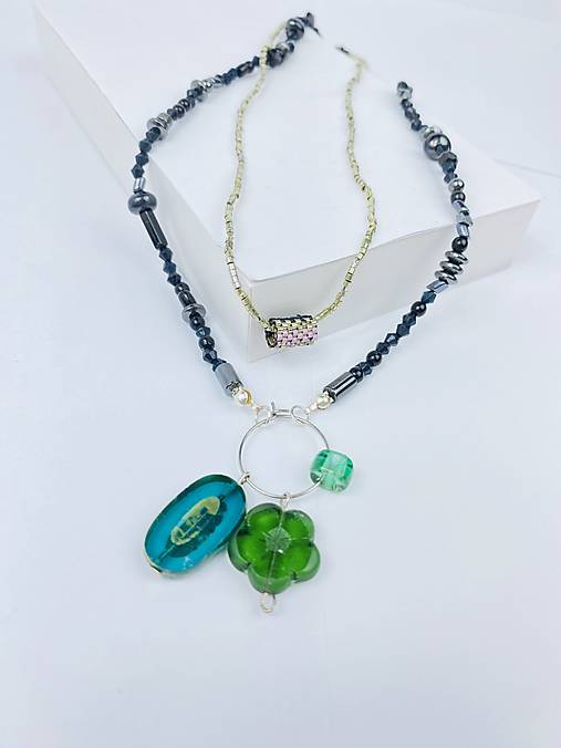 Náhrdelník korálky 2ks