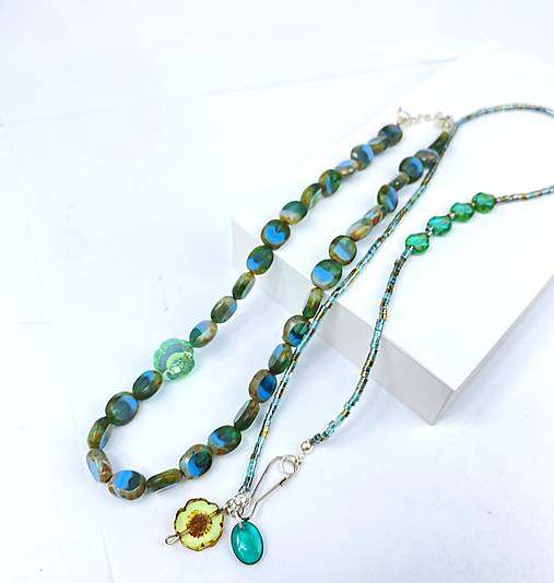 Náhrdelník korálky 2ks