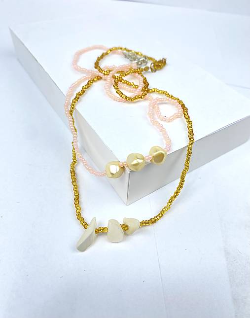 Náhrdelník korálky 2ks