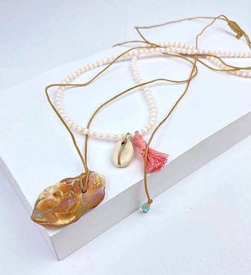 Náhrdelník korálky 2ks