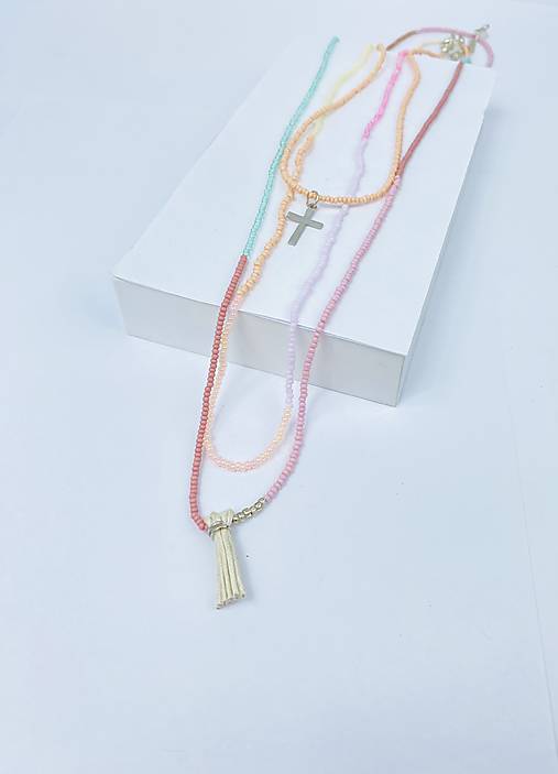 Náhrdelník korálky 3ks