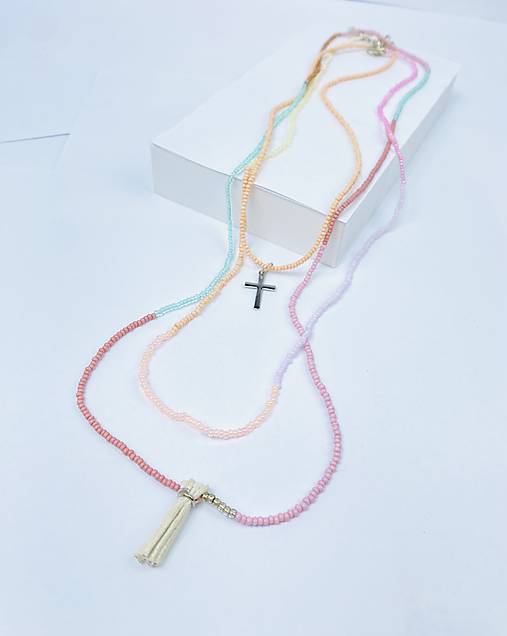 Náhrdelník korálky 3ks