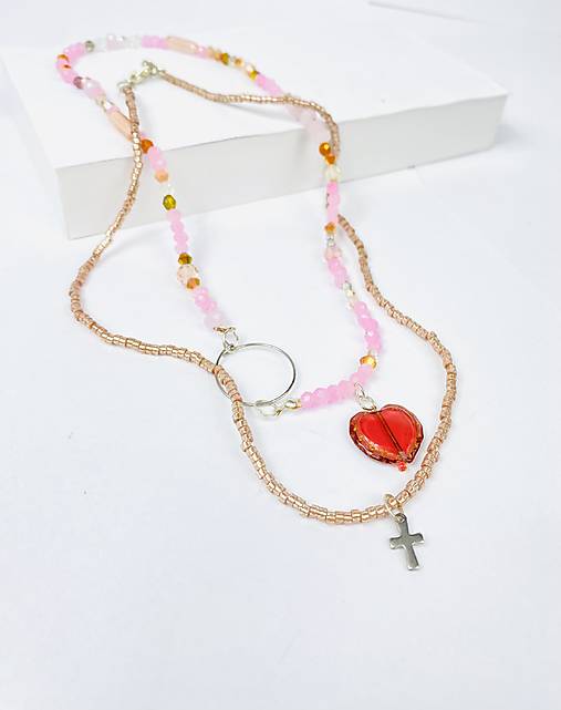 Náhrdelník korálky 2ks