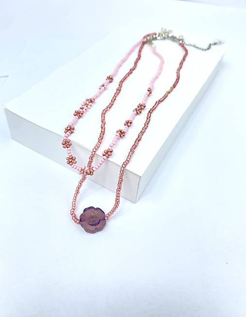 Náhrdelník korálky 2ks