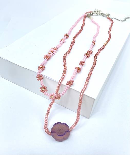 Náhrdelník korálky 2ks