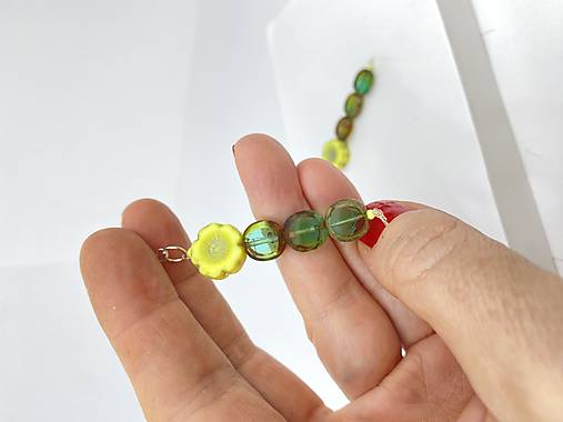 Náušnice visací dlouhé korálkové