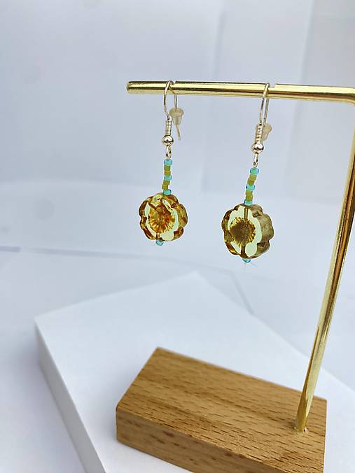 Náušnice visací dlouhé korálkové