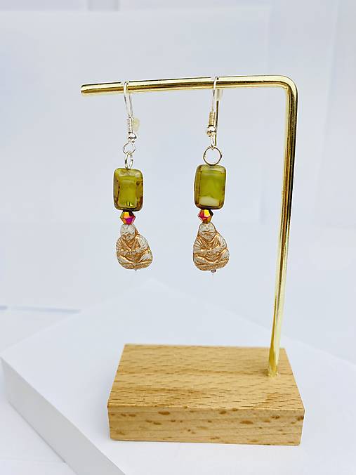 Náušnice visací dlouhé korálkové