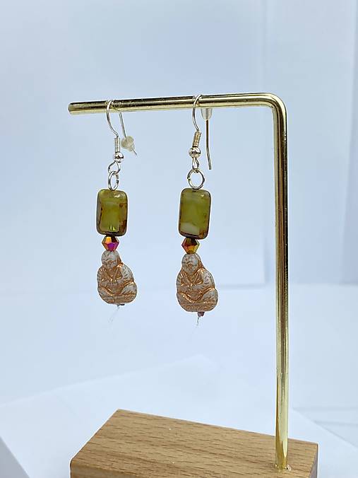 Náušnice visací dlouhé korálkové