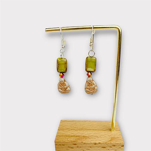 Náušnice visací dlouhé korálkové