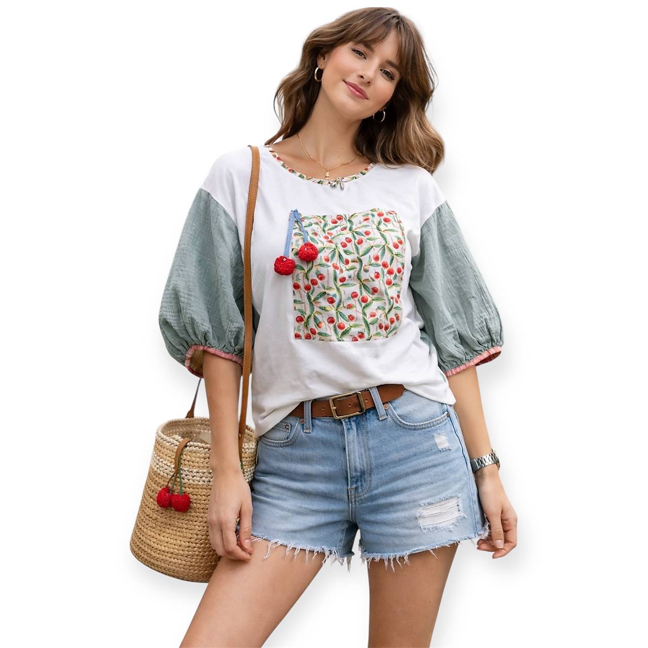 Tričko 🍒 a balónové rukávy