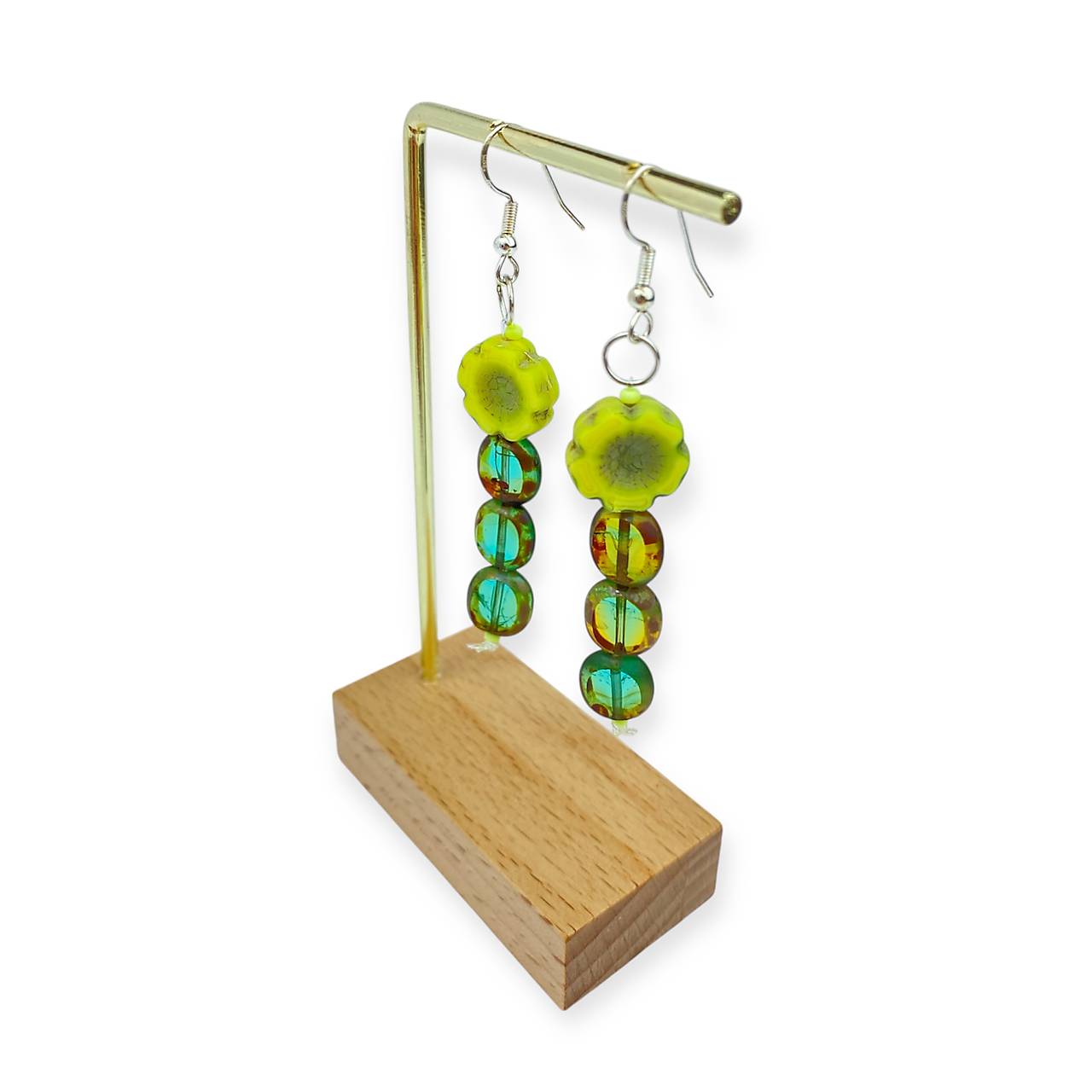 Náušnice visací dlouhé korálkové