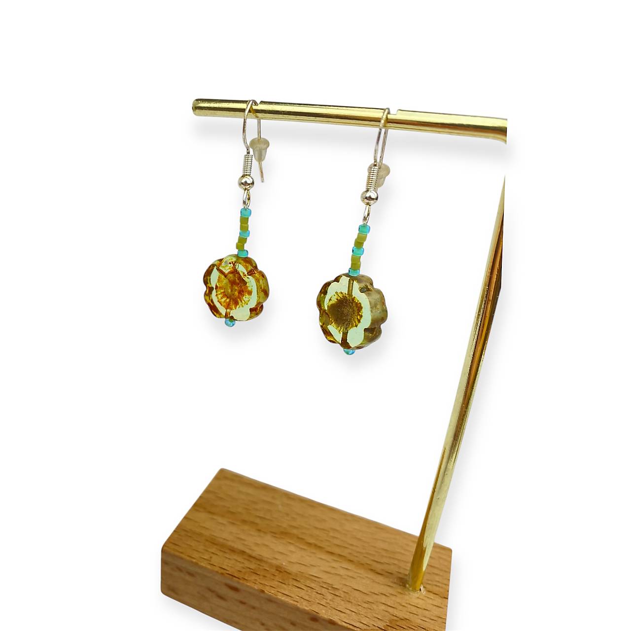 Náušnice visací dlouhé korálkové