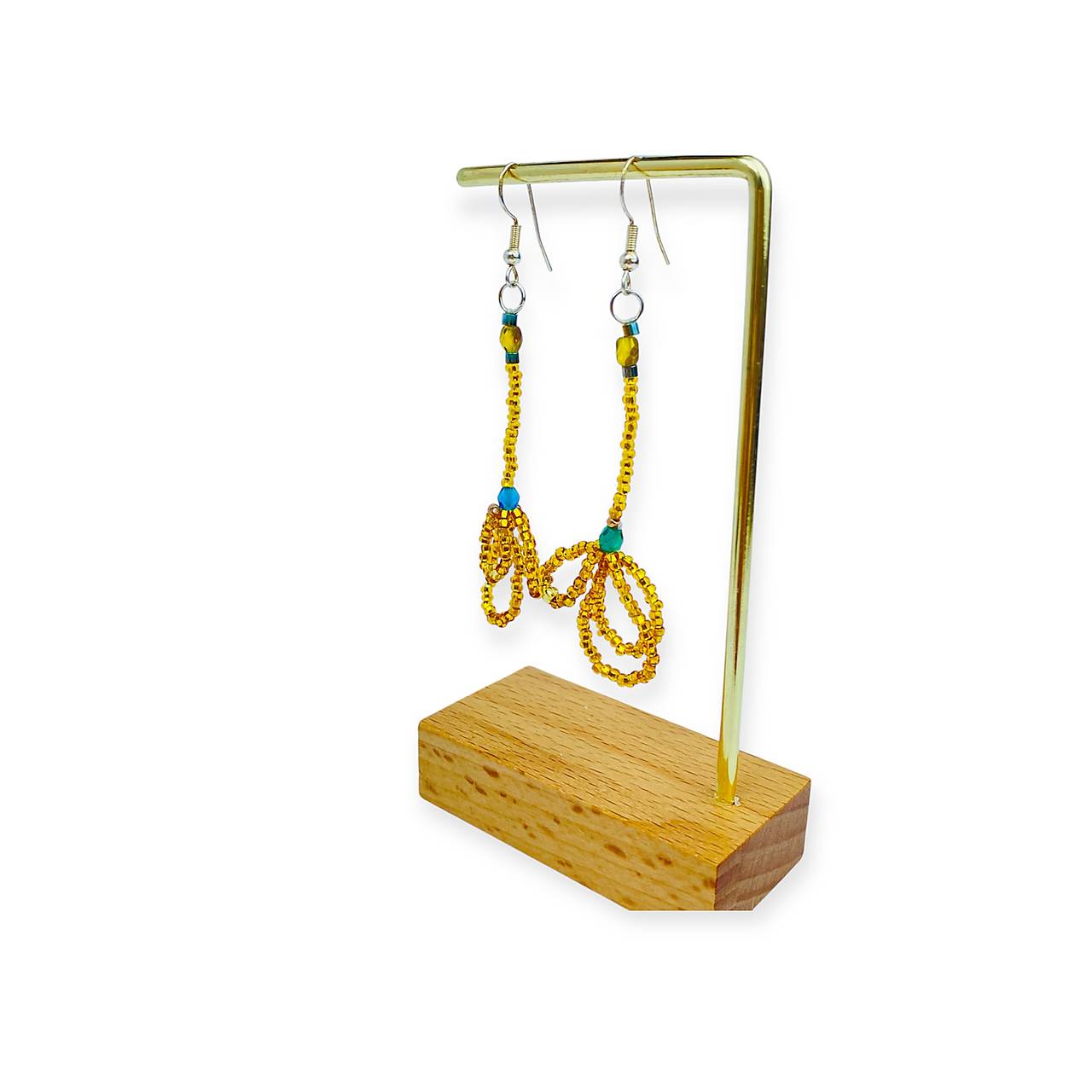 Náušnice visací dlouhé korálkové