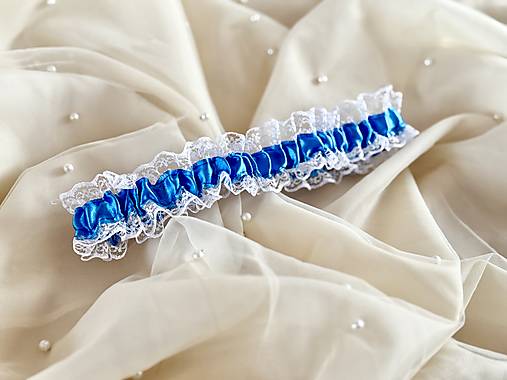 Spodná bielizeň - Svadobný podväzok XL-XXL - 18060897_