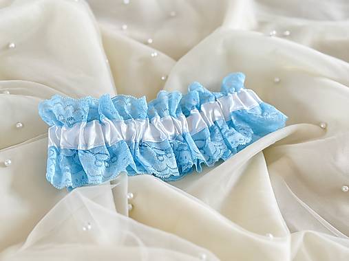 Spodná bielizeň - Svadobný podväzok L-XL - 18060907_