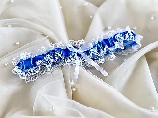 Spodná bielizeň - Svadobný podväzok L-XL - 18060908_