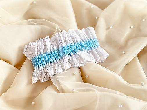 Spodná bielizeň - Svadobný podväzok S,M - 18060931_