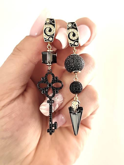 Náušnice - Náušnice KĽÚČ - 18061935_