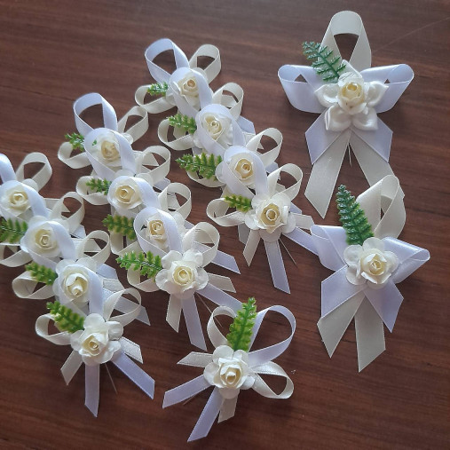 Svadobné pierka - Svadba bielo maslová - 18063624_