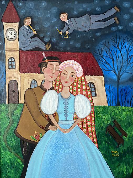 Obrazy - Obraz "Svadobná pieseň" - 18062255_