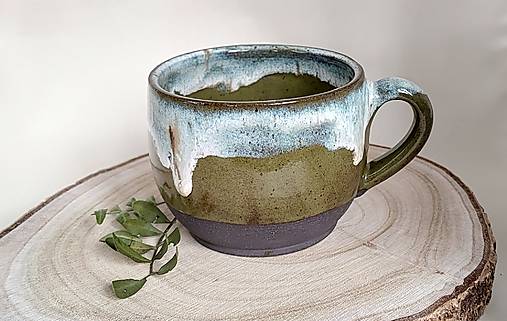 Nádoby - Keramický hrnček - v zimnom lese - 18062476_