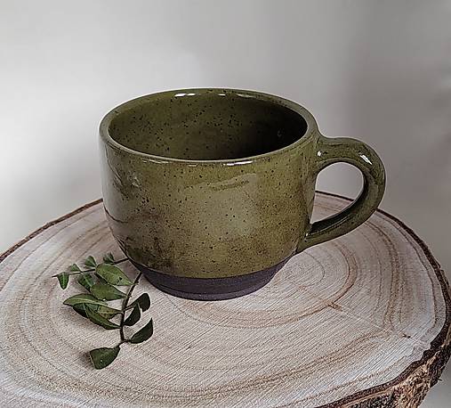 Nádoby - Keramický hrnček lesný - 18062508_