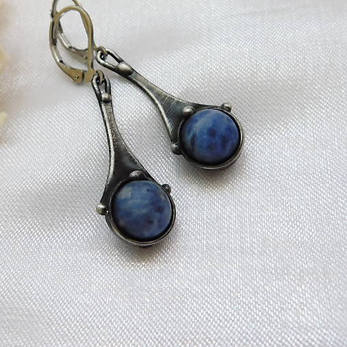 Náušnice - Náušnice so sodalitom ┼DIAN┼ - 18064849_