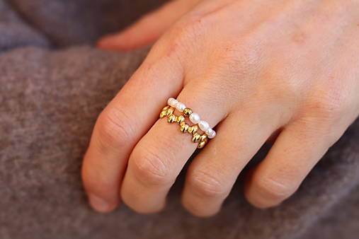 DUO sada prsteňov - perly