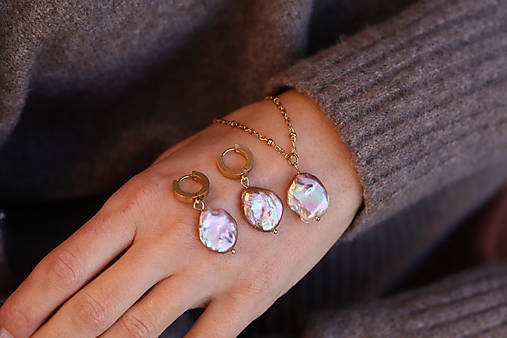 Náhrdelník - retiazka s barokovou perla