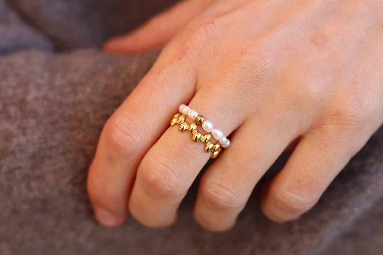 DUO sada prsteňov - perly