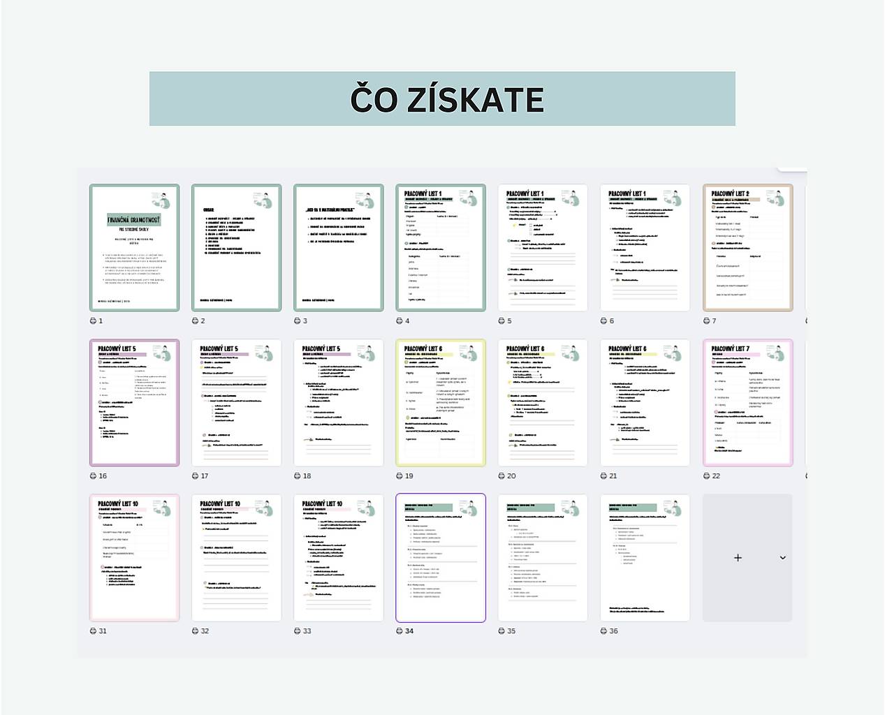 Finančná gramotnosť pre stredné školy (PDF) – pracovné listy + metodika pre  učiteľa