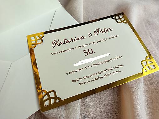 Papiernictvo - Pozvánka s lesklým rámikom - 18064685_