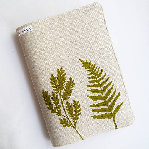 Papiernictvo - Obal na knihu nastaviteľný - Rastlinky (ručná malba) - 18066141_