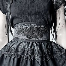 Opasky - Gotický textilný opasok - OP 86cm - 94cm - 18067216_