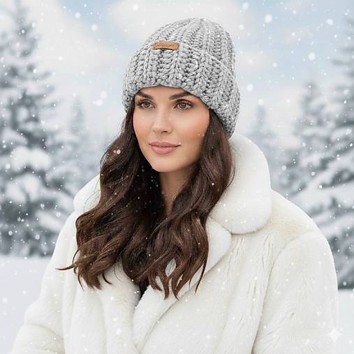 Čiapky, čelenky, klobúky - WINTER TIME - Hygge čiapka  (svetlá sivá) - 18067347_