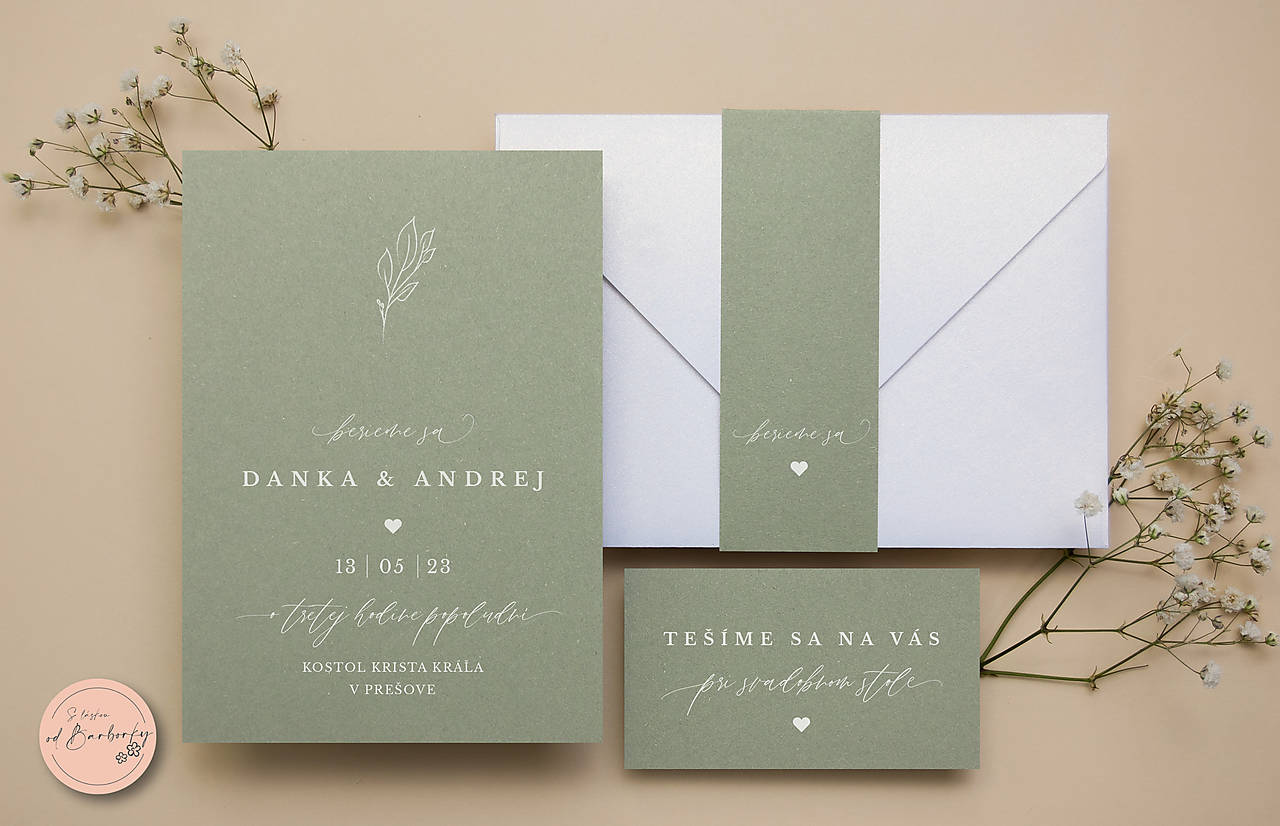 Svadobné oznámenie B#81  (Obálka C6 120gr./m2 - farba: Ice Gold)