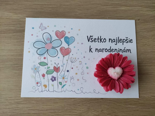 Personalizovaný darček – kvet s venovaním