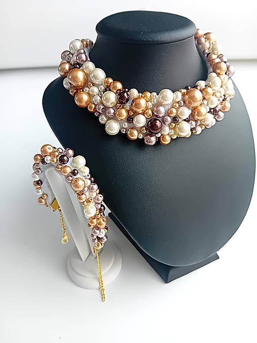 Náhrdelníky - Perlový náhrdelník Fawn - SKLADOM - 18067264_