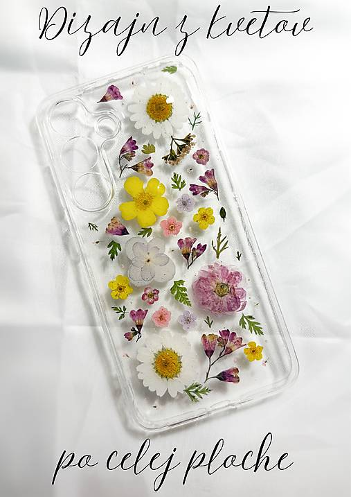 Na mobil - Kryt - obal na telefón so skutočnými kvetmi - 18068668_