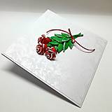 Papiernictvo - Pohľadnica / blahoželanie s červenými ružami ... - 18070141_