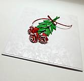 Papiernictvo - Pohľadnica / blahoželanie s červenými ružami ... - 18070146_