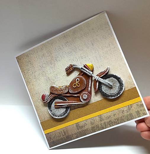 Papiernictvo - Pohľadnica / blahoželanie pre motorkára ... - 18070113_