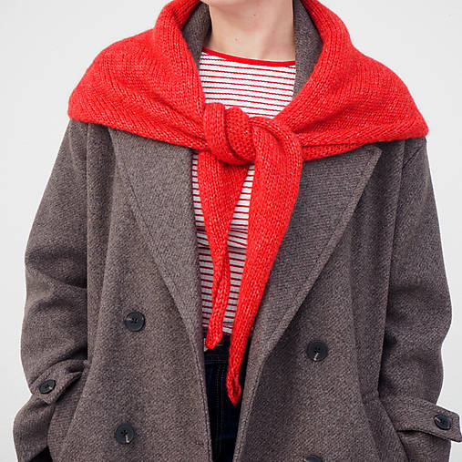 Šatky - Poet...alpaková, červená šatka - 18071020_