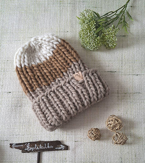 Chunky čiapky farebné